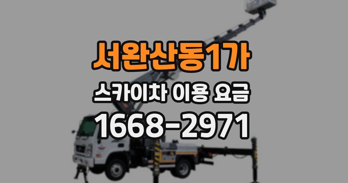 서완산동1가 스카이차 이용 요금