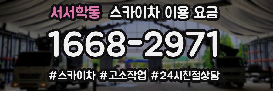 서서학동 스카이차 이용 요금