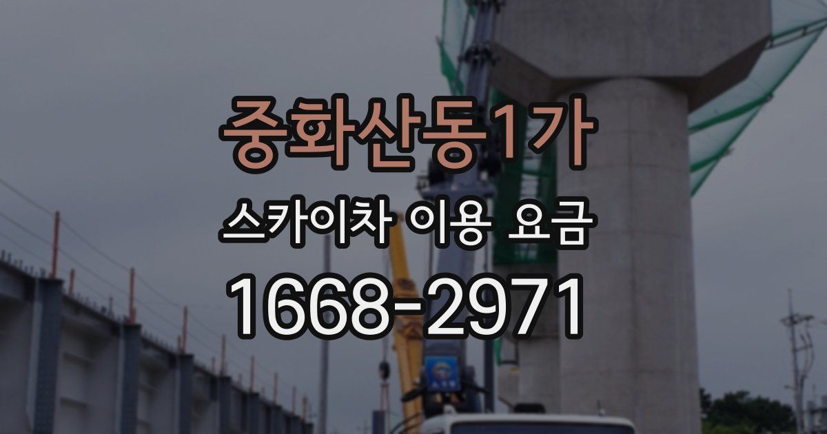 중화산동1가 스카이차 이용 요금
