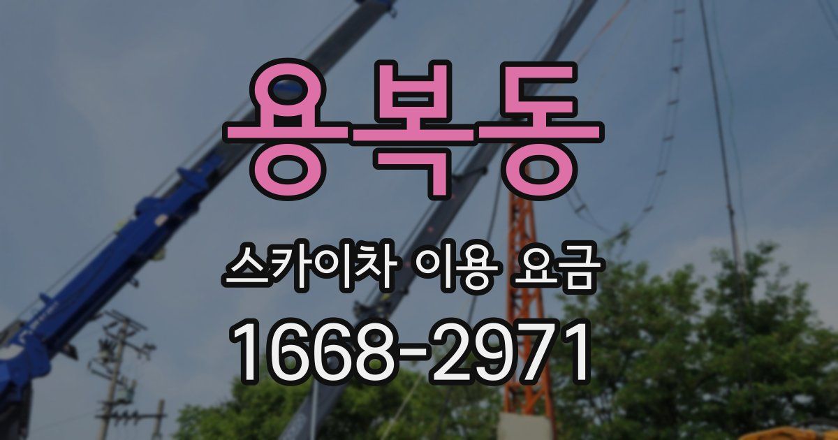 용복동 스카이차 이용 요금