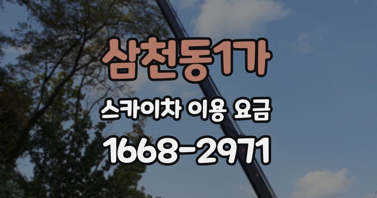 삼천동1가 스카이차 이용 요금