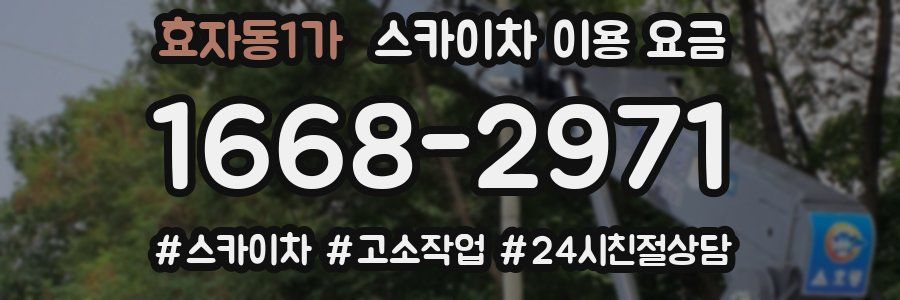 효자동1가 스카이차 이용 요금