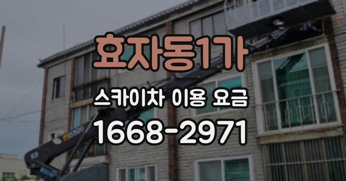 효자동1가 스카이차 이용 요금