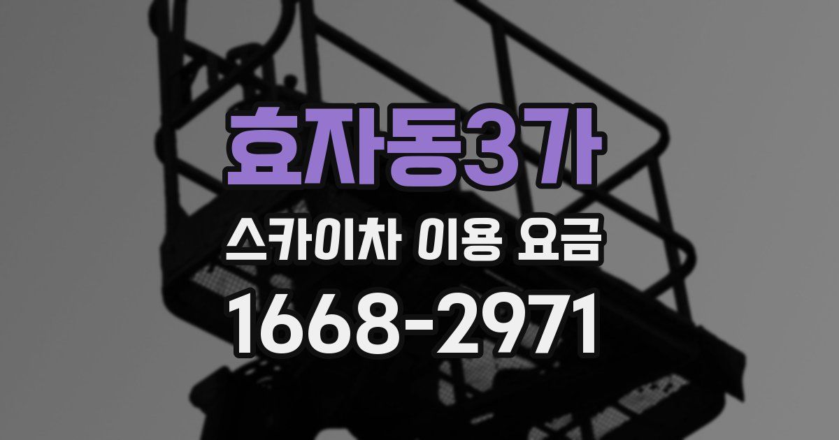 효자동3가 스카이차 이용 요금