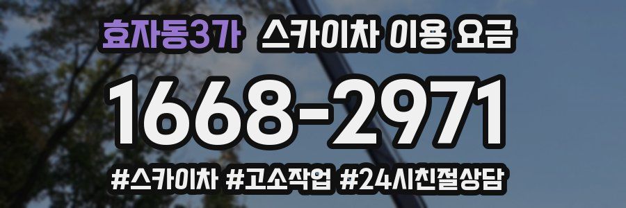 효자동3가 스카이차 이용 요금