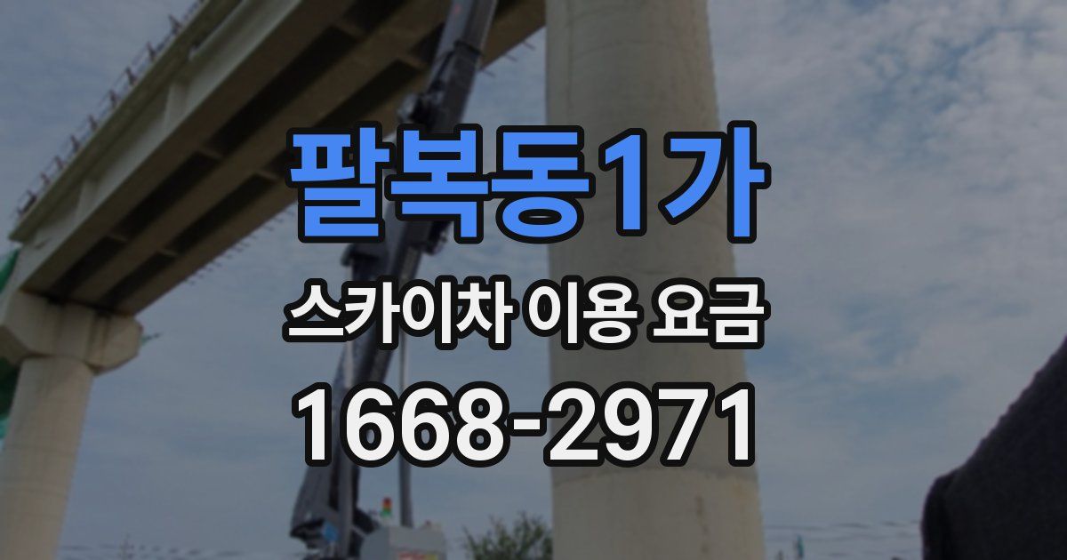 팔복동1가 스카이차 이용 요금