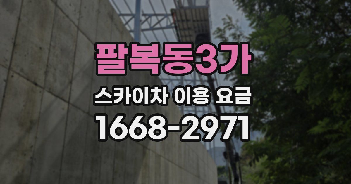 팔복동3가 스카이차 이용 요금