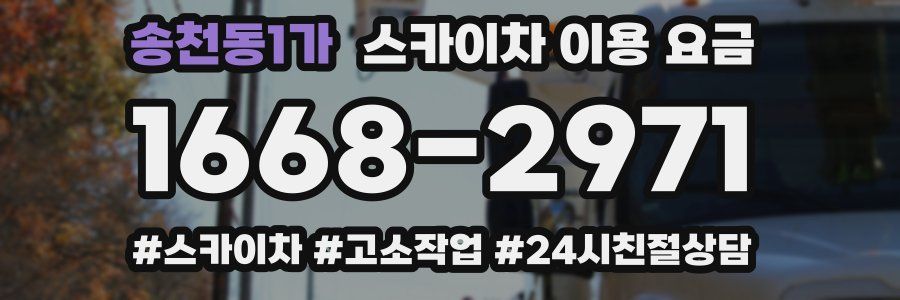 송천동1가 스카이차 이용 요금