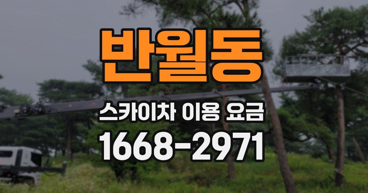 반월동 스카이차 이용 요금