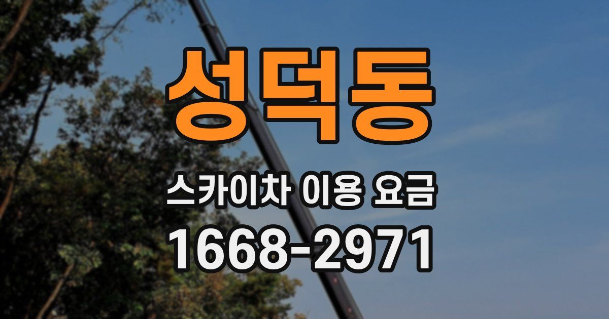 성덕동 스카이차 이용 요금
