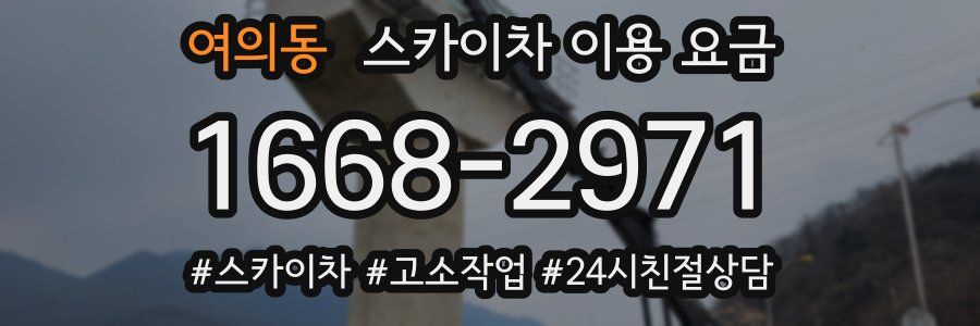 여의동 스카이차 이용 요금