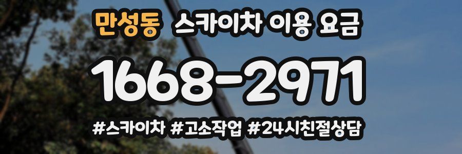 만성동 스카이차 이용 요금