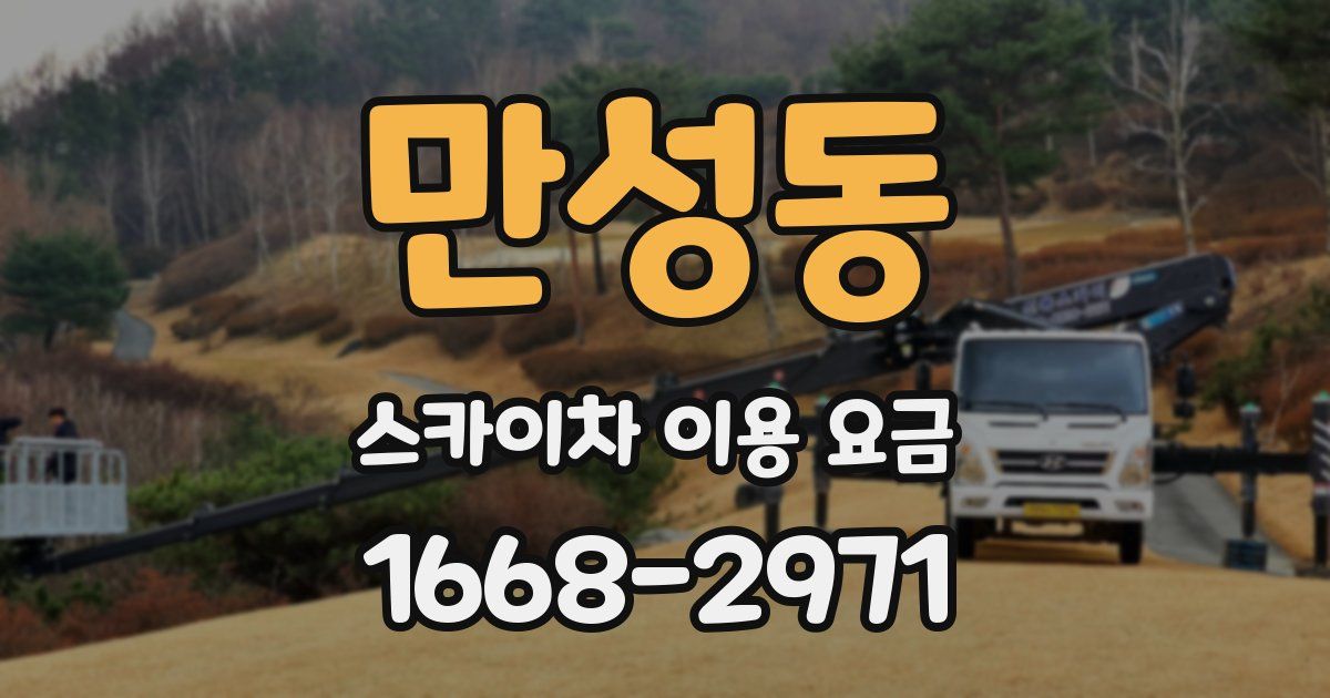 만성동 스카이차 이용 요금