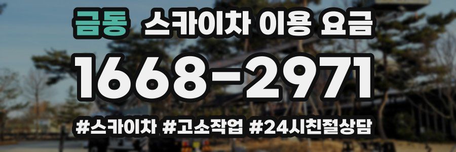 금동 스카이차 이용 요금