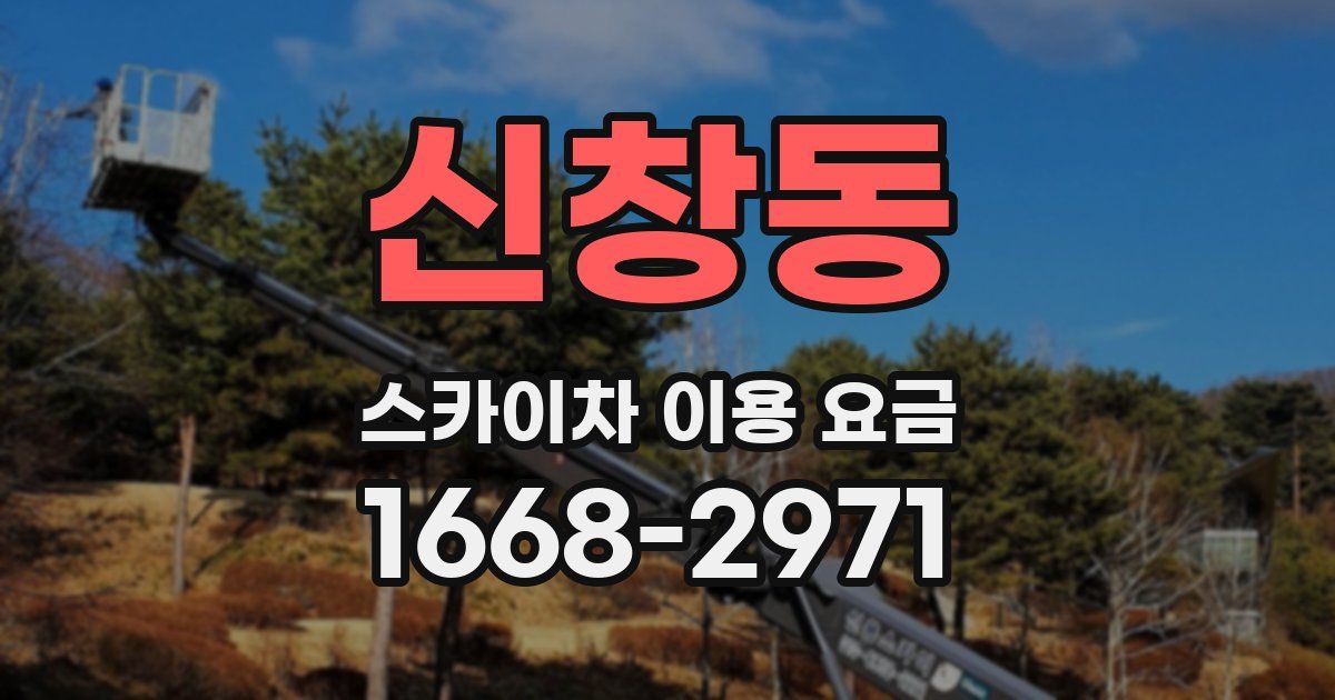 신창동 스카이차 이용 요금