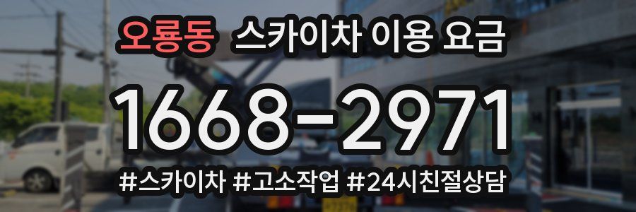 오룡동 스카이차 이용 요금
