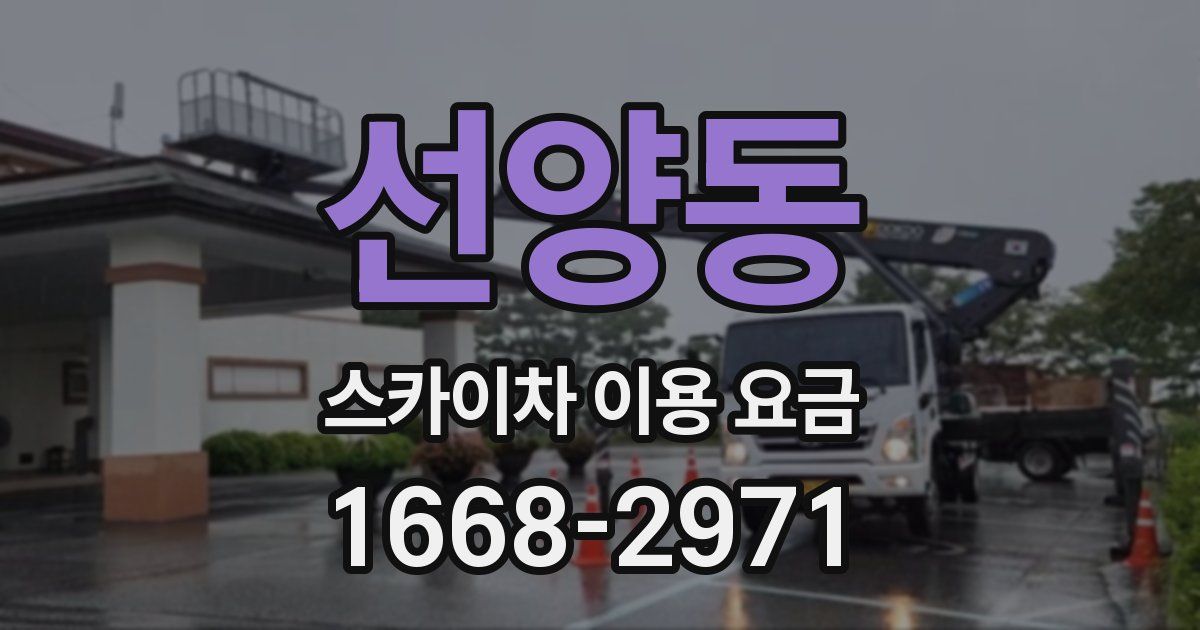 선양동 스카이차 이용 요금