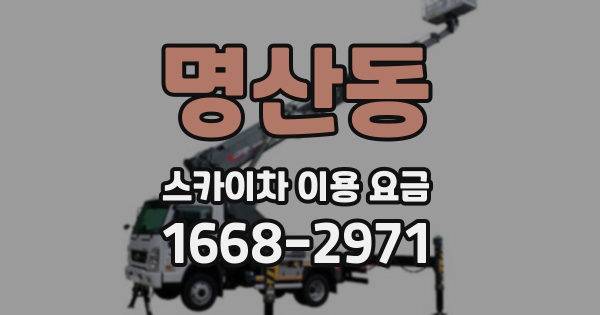 명산동 스카이차 이용 요금