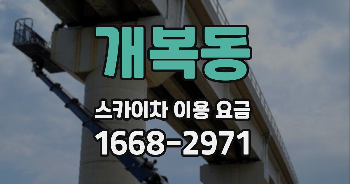 개복동 스카이차 이용 요금