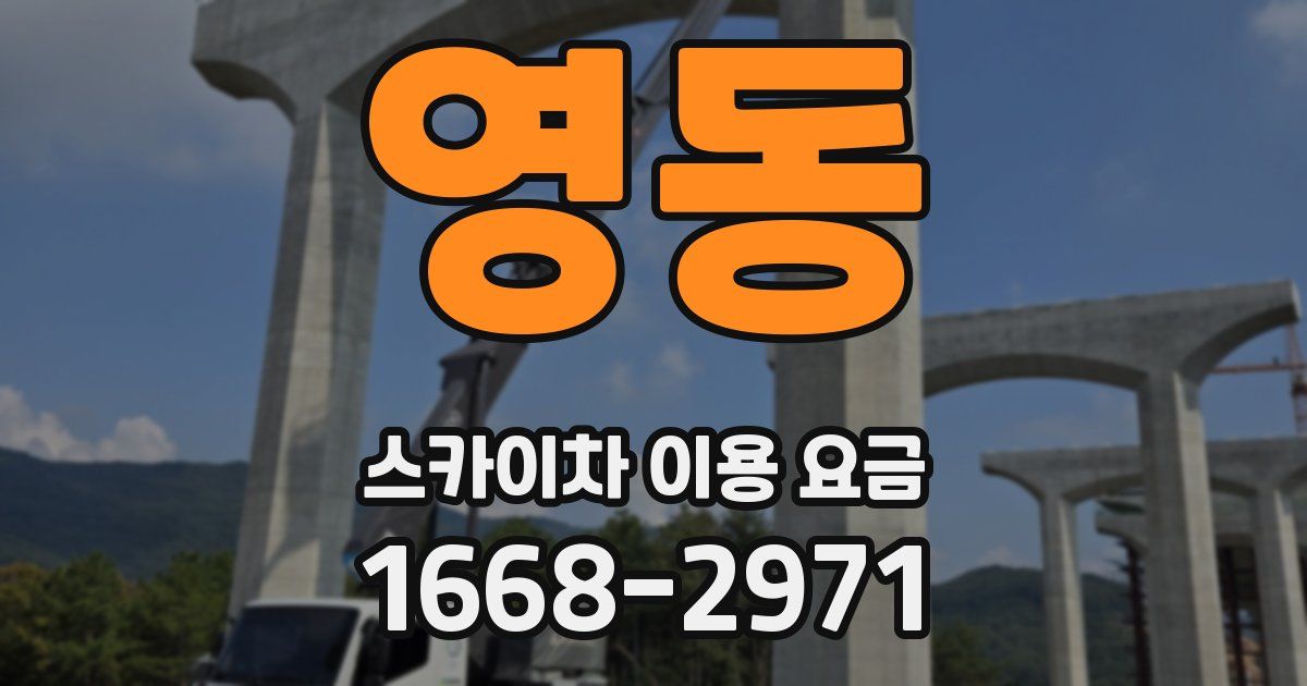 영동 스카이차 이용 요금