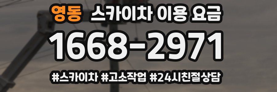 영동 스카이차 이용 요금