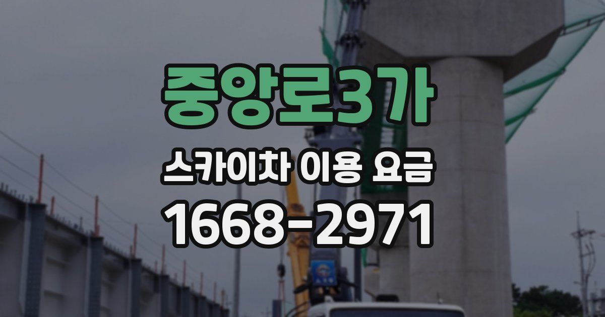 중앙로3가 스카이차 이용 요금
