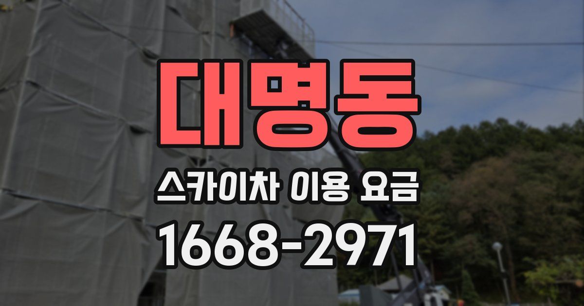 대명동 스카이차 이용 요금
