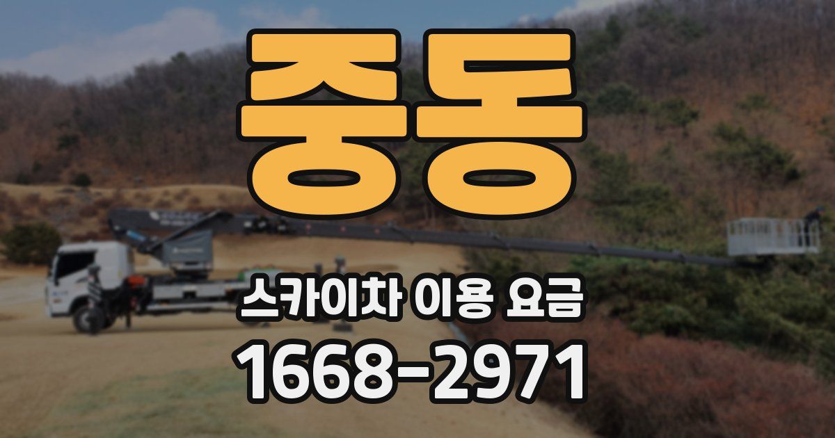 중동 스카이차 이용 요금