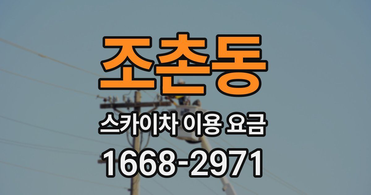 조촌동 스카이차 이용 요금