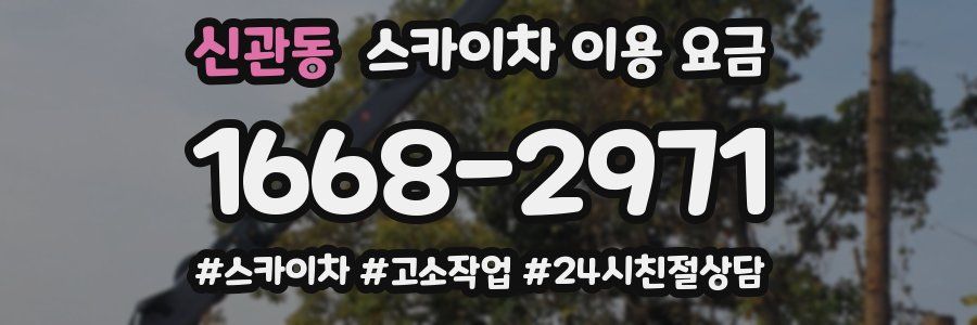 신관동 스카이차 이용 요금