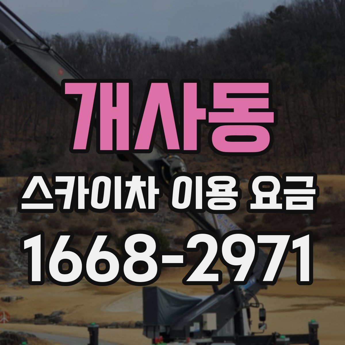 개사동 스카이차 이용 요금