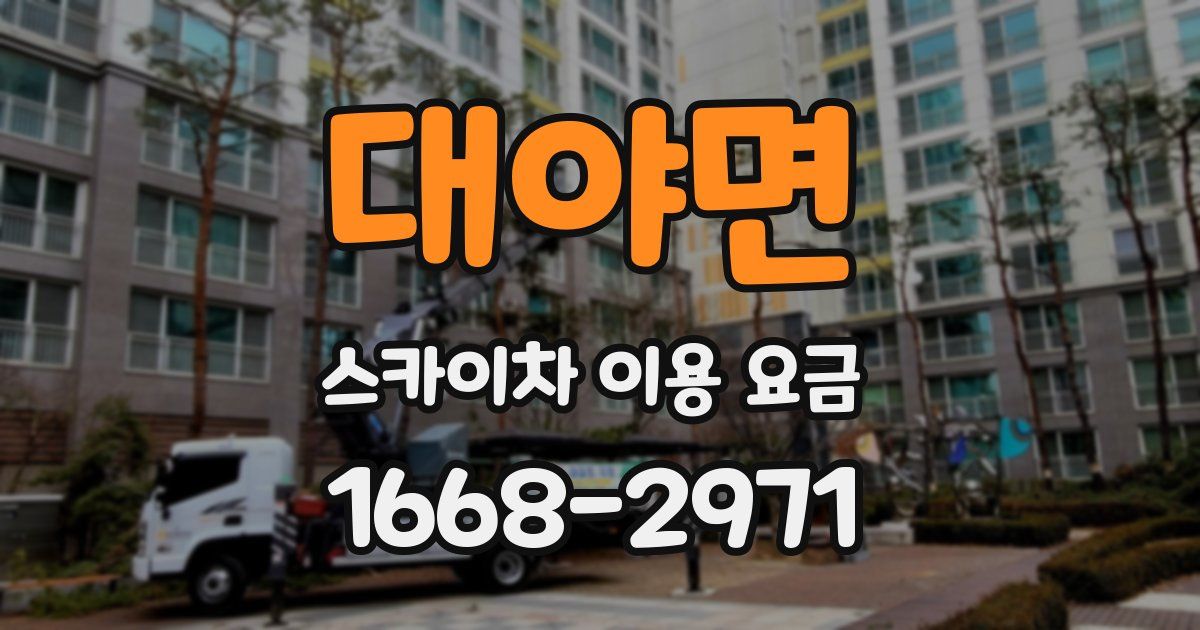 대야면 스카이차 이용 요금
