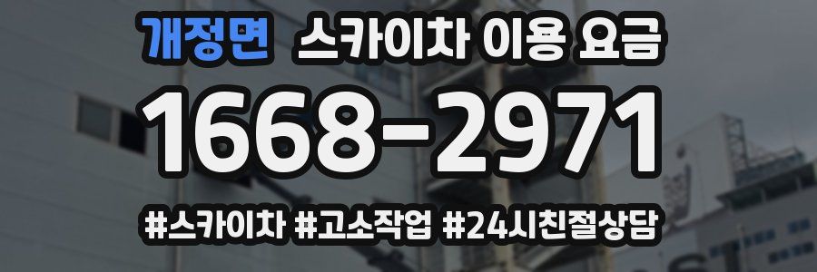 개정면 스카이차 이용 요금