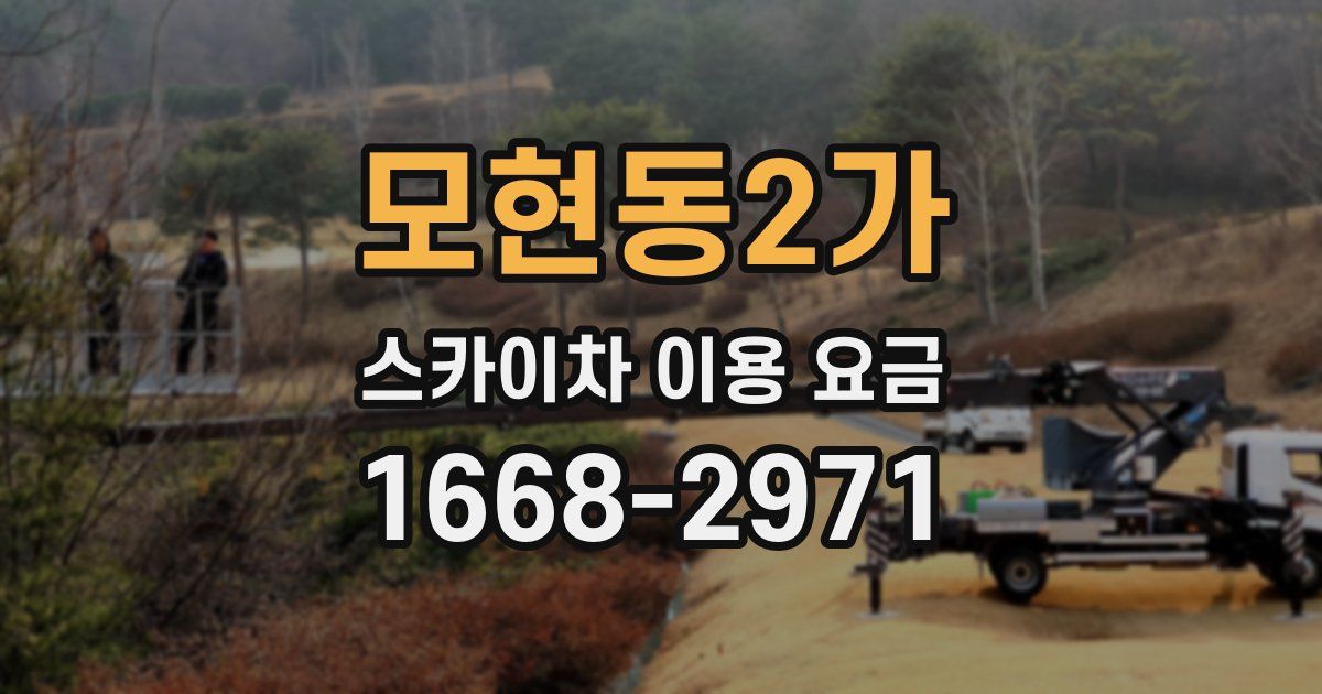 모현동2가 스카이차 이용 요금