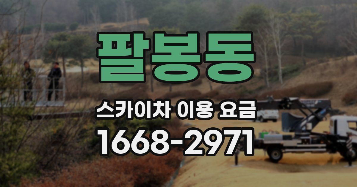 팔봉동 스카이차 이용 요금