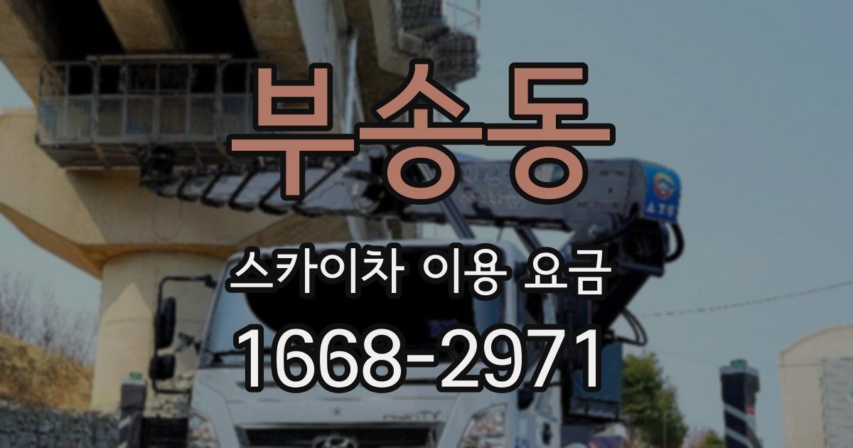 부송동 스카이차 이용 요금