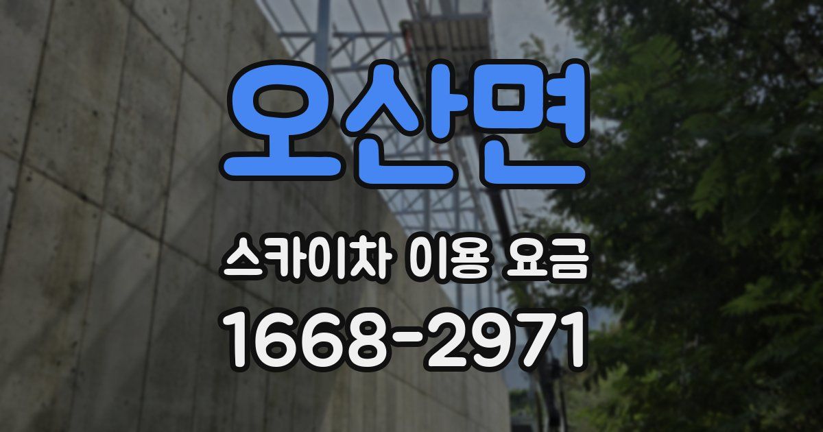 오산면 스카이차 이용 요금