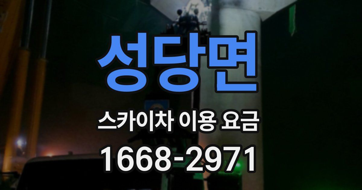 성당면 스카이차 이용 요금