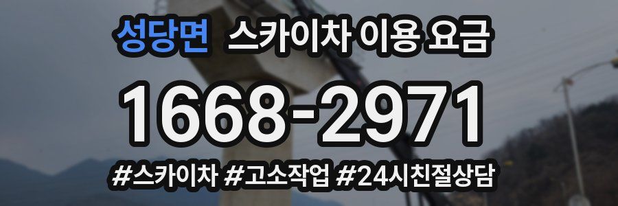 성당면 스카이차 이용 요금