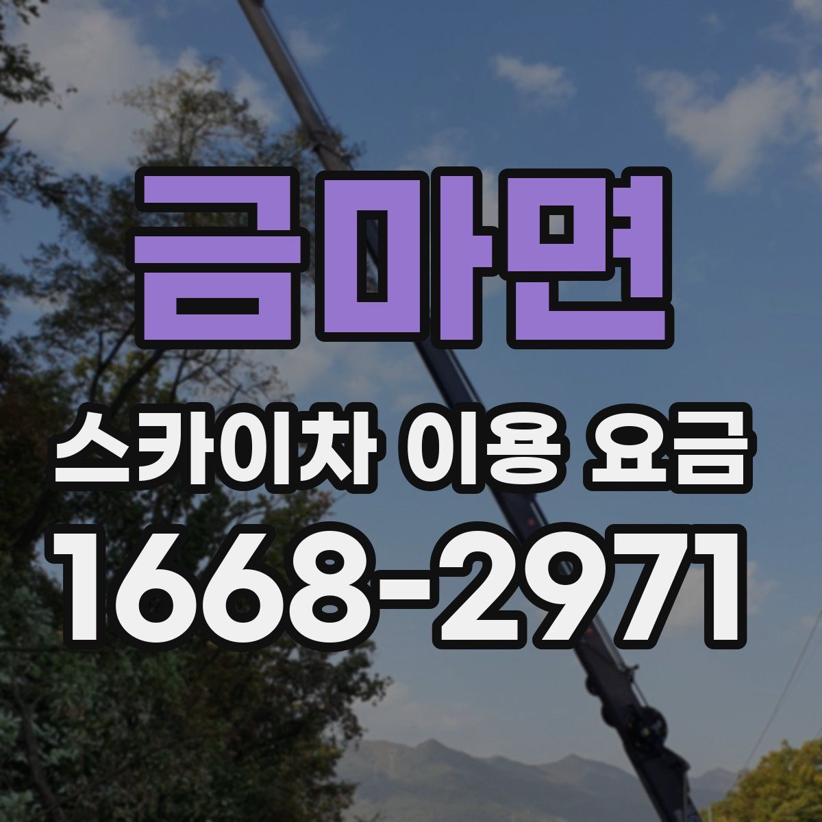 금마면 스카이차 이용 요금