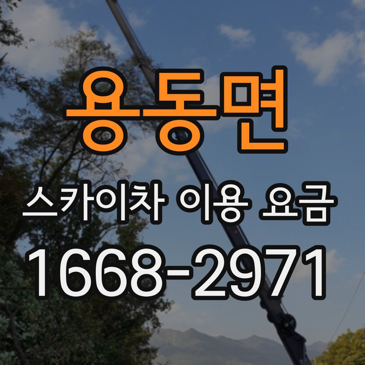 용동면 스카이차 이용 요금