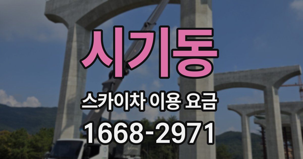 시기동 스카이차 이용 요금