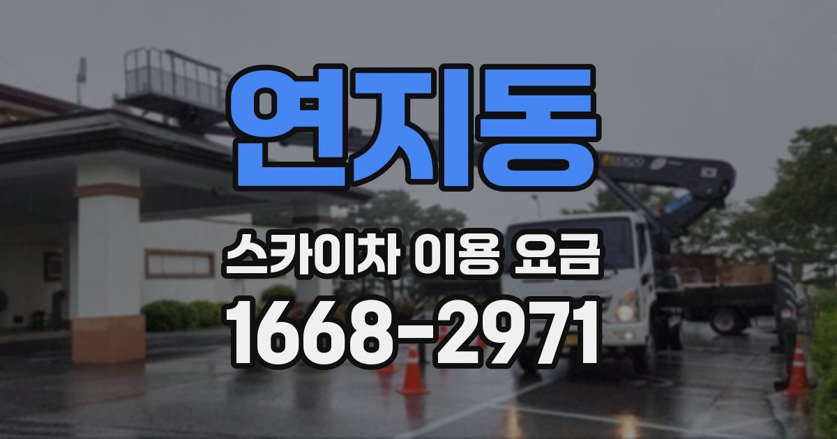 연지동 스카이차 이용 요금