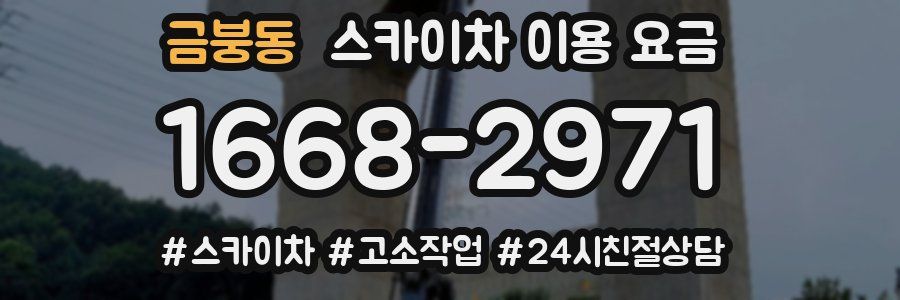 금붕동 스카이차 이용 요금