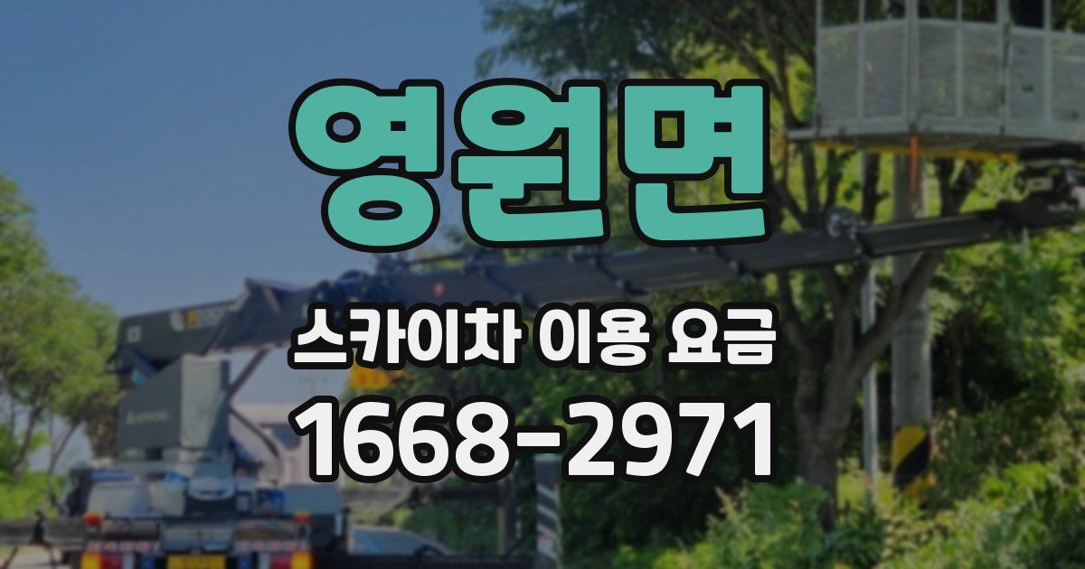 영원면 스카이차 이용 요금