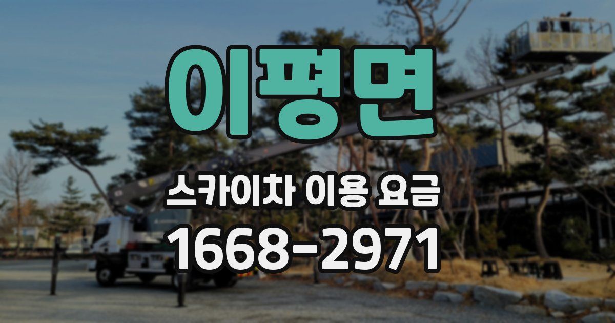 이평면 스카이차 이용 요금