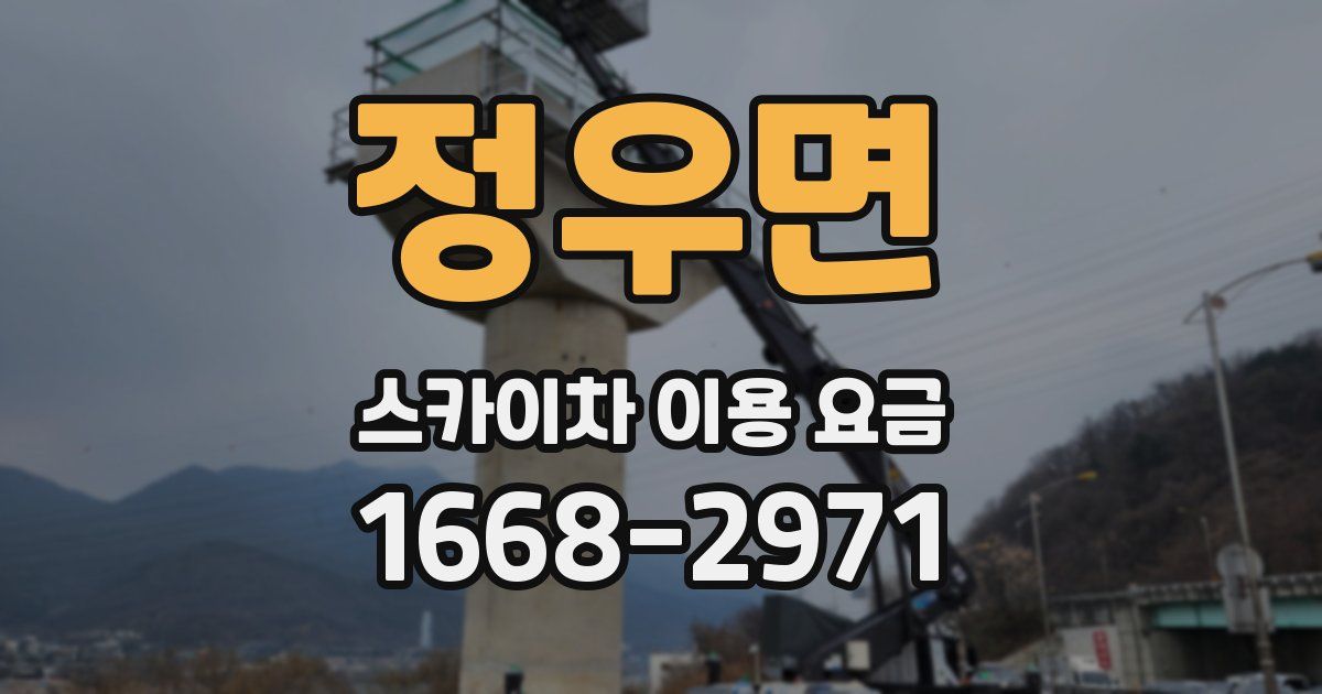 정우면 스카이차 이용 요금