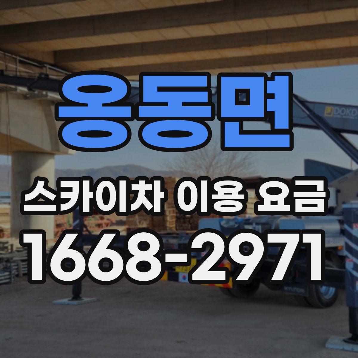 옹동면 스카이차 이용 요금