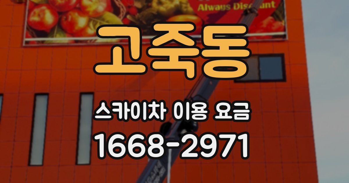 고죽동 스카이차 이용 요금