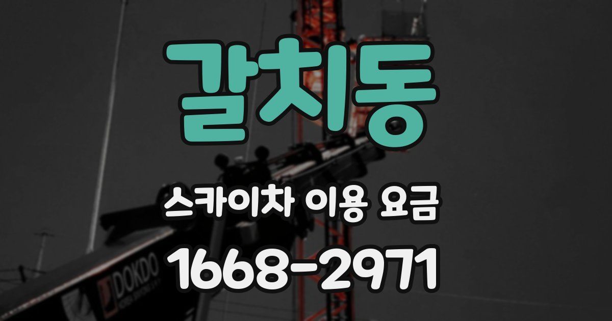 갈치동 스카이차 이용 요금